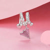 S925 Sterling Silver Platinum Plated Paper Airplane Love Letter Pendant DIY Bead(BSC974)