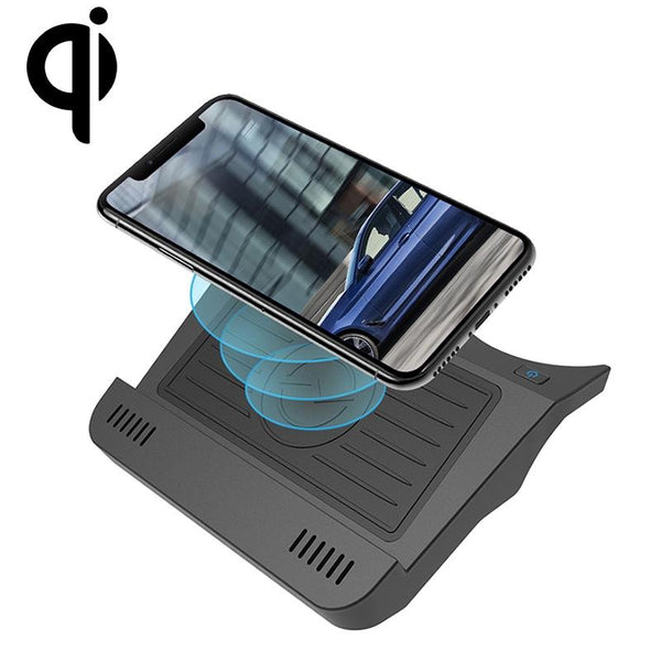 10W Car Fast Charging Wireless Charger for BMW 5 Series 2017-2021 / 6 Series 2018-2019, Left Driving(Black)
