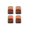4pcs / Set Thickened Wear-Resistant Table And Chair Leg Covers Household Quiet Non-Slip Stool Foot Protector, Style: Small Square Light Brown