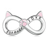 BSC748 S925 Sterling Silver Infinity Cat Symbol Bracelet Beads
