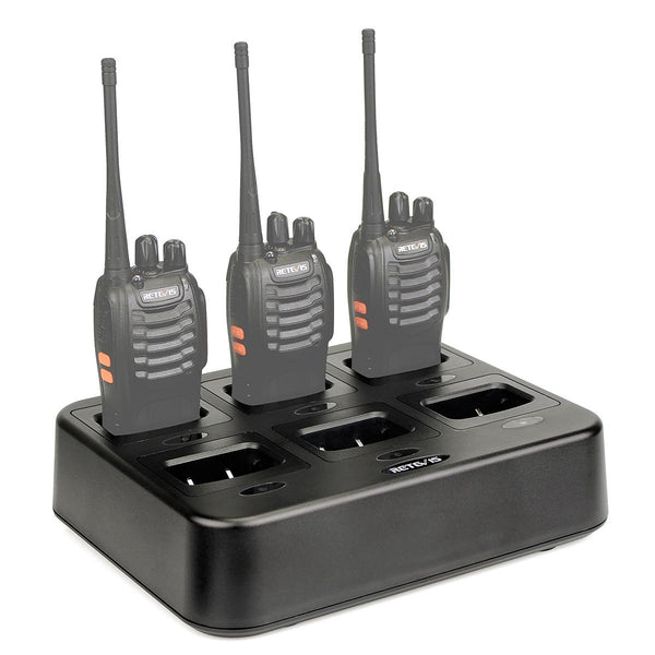 RETEVIS RTC777 Six-Way Walkie Talkie Charger for Retevis H777, EU Plug