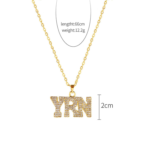 1010400501  YRN Exaggerated Hip Hop Style Necklace Collarbone Chains
