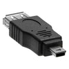 10 PCS USB Female to Mini USB Male Adapter(Black)