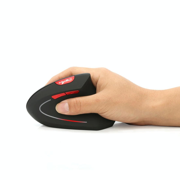 HXSJ T29 Bluetooth 3.0 Wireless Bluetooth 6-Keys 2400 DPI Adjustable Ergonomics Optical Vertical Mouse(Grey)
