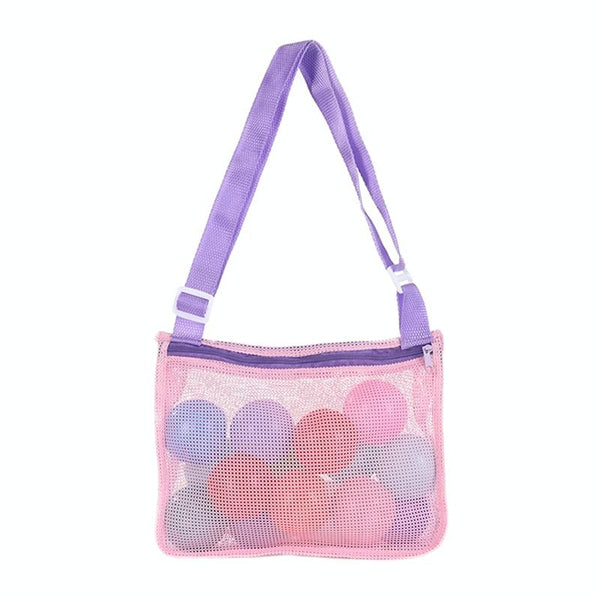 Children Shell Collection Bag Beach Toys Organizer Storage Bag(Pink)