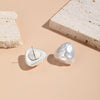 E2209-2 Pit Pattern Triangle Stud Earrings Jewelry