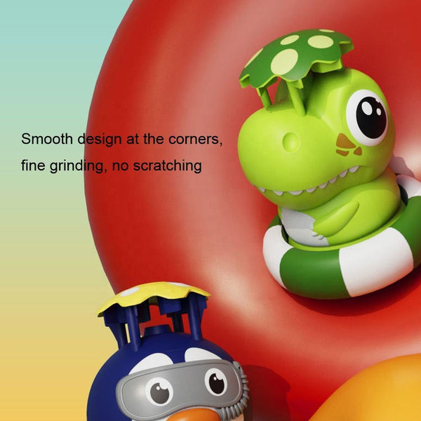 Outdoor Beach Dinosaur Sprinkler Drama Water Toys, Style: Green + 2 Plug + 3m Tube