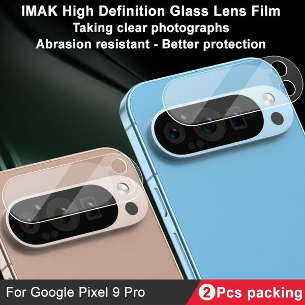 For Google Pixel 9 Pro 2pcs/Set imak HD Glass Rear Camera Lens Film