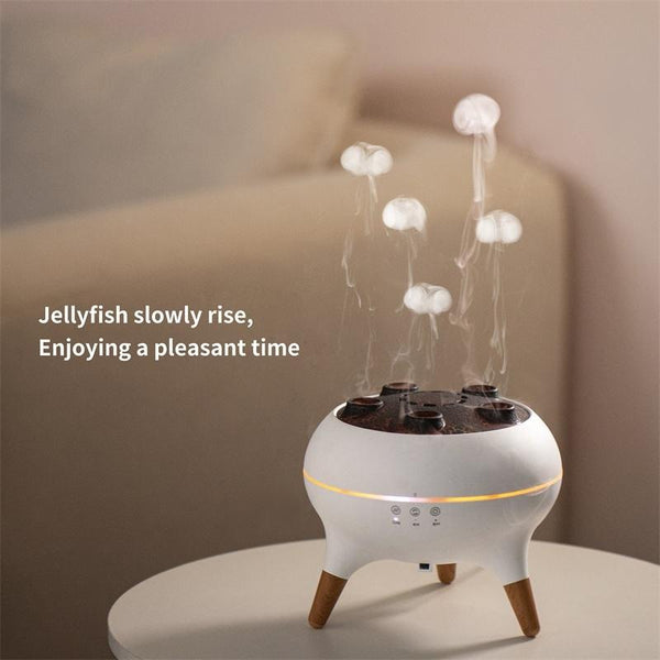 Dynamic Multi-Spray Aromatherapy Diffuser With Colorful Lights Remote Control Humidifier US Plug(V80 Spit Circle Upgrade Model)