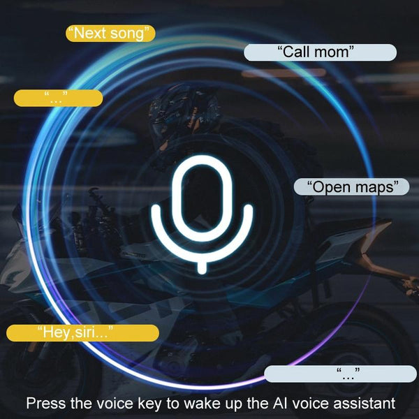 KUQIBAO Motorcycle Helmet Long-Lasting Bluetooth Headset With Light(Soft Microphone)