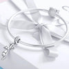 S925 Sterling Silver Sticky Cat DIY Bracelet Charm, Style:Pendant