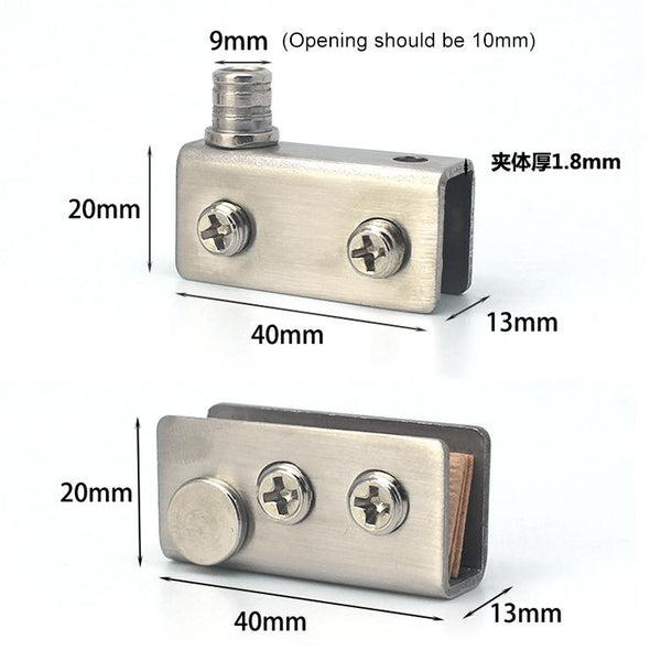 Glass Clip Double Door Touching Exhibition Cabinet Hinge