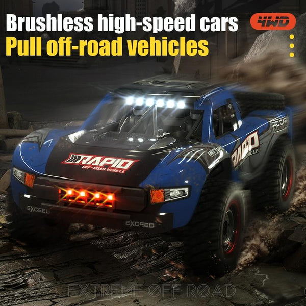 JJR/C Q130 Full-scale High-brush Four-wheel Drive High-speed Pickup Remote Control Car(Blue)