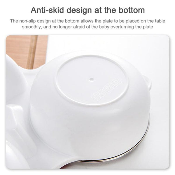 304 Stainless Steel Children Car Dinner Plate, Style:Blue