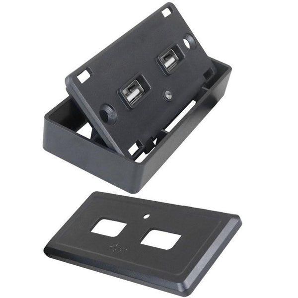 12V24V Route Bus Dual USB Charging Input Car Charger(Red Light)