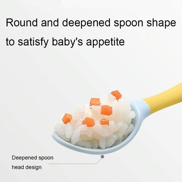 Children Eating Training Tableware Baby Bendable Silicone Soft Spoon, Color: Boxed Purple