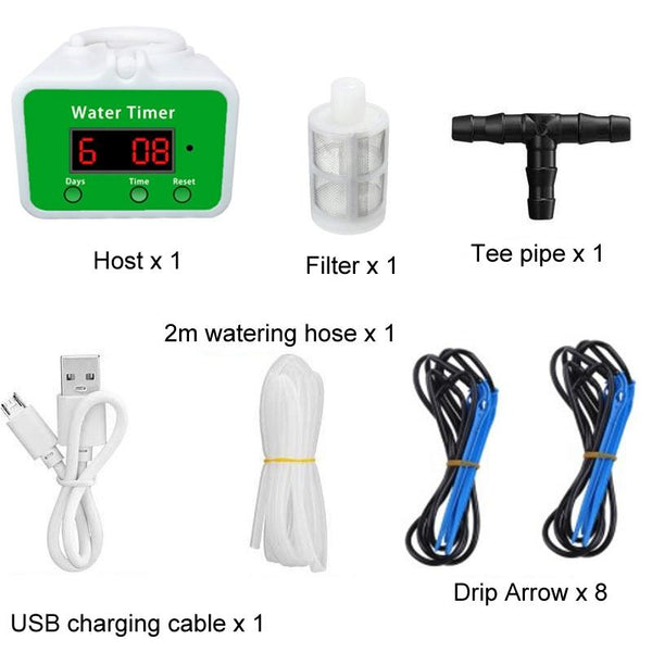 Household Intelligent Drip Irrigation Automatic Watering Timing Machine, Specification: Water 8 Potted Plants