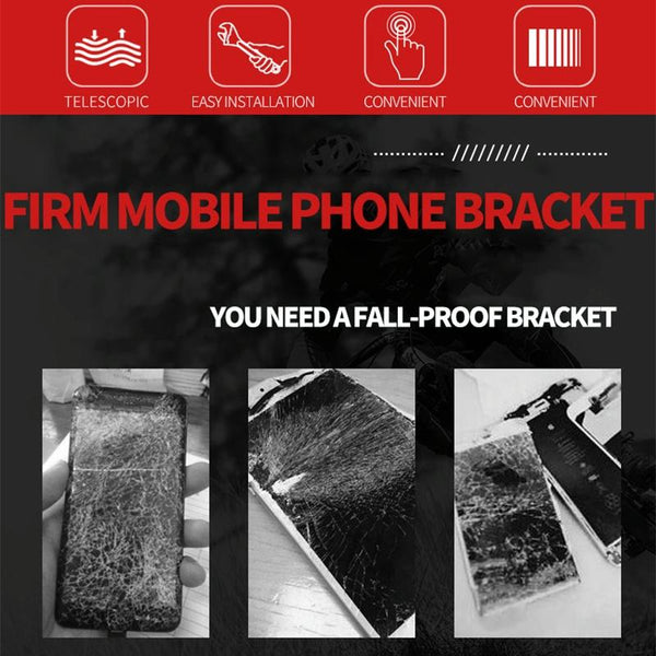 360 Degree Rotating Motorcycle Mobile Phone Holder with USB charger, Suitable for 3.5-6.6 inch Phones