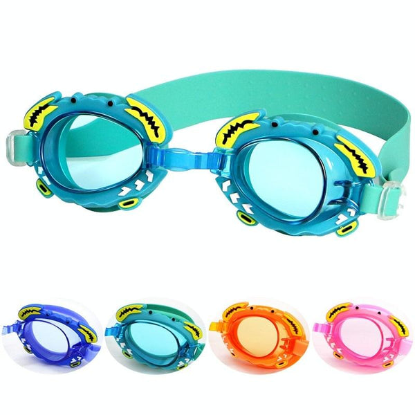 RUIHE Children Cute Cartoon Waterproof Anti-Fog Swimming Goggles(Pink)