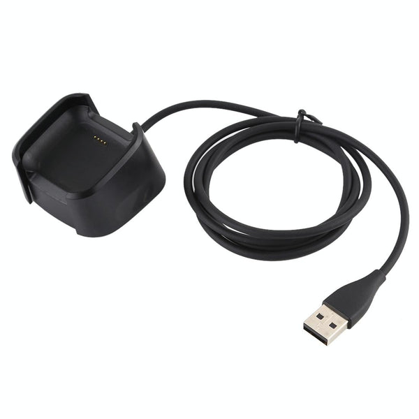 For Fitbit Versa 2 Charger Charging Dock Base Stand Holder with 1m Charging Cable(Black)