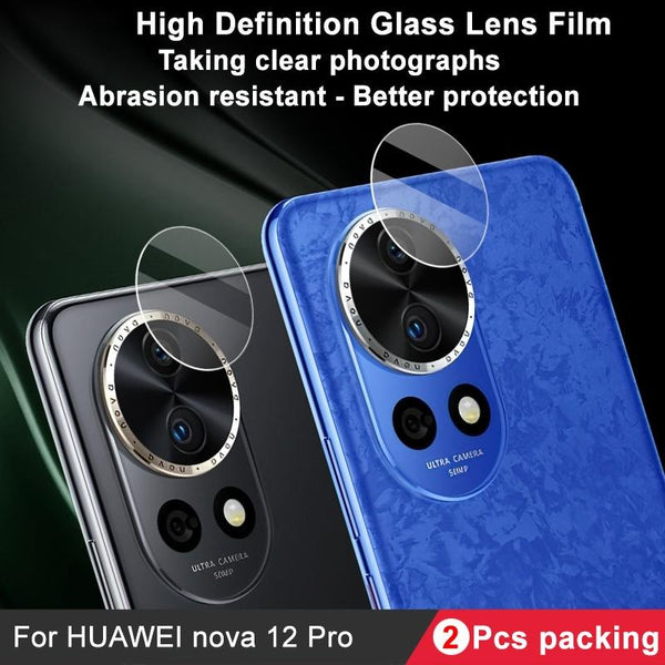 For Huawei nova 12 Pro/nova 12 Ultra 2 PCS/Set IMAK HD Glass Rear Camera Lens Film