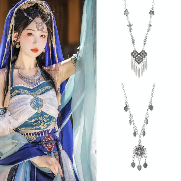 Ethnic Wind Headdress Necklace Photo Shoot Jewelry(B)