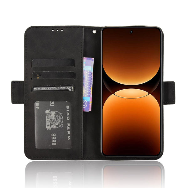 For Realme GT 7 Pro 5G Skin Feel Calf Texture Card Slots Leather Phone Case(Black)