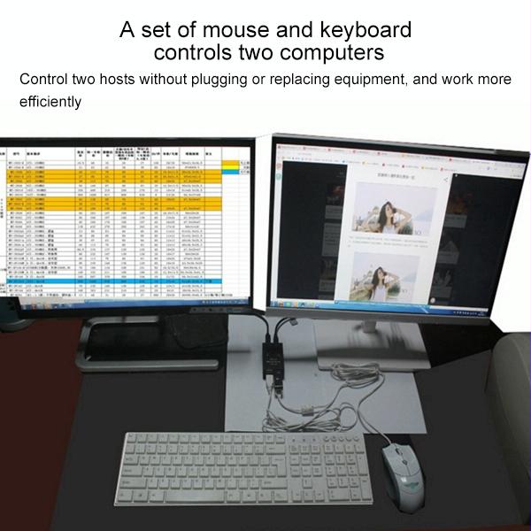 DY-B046 2 In 4 Out USB 2.0 Sharing Switch USB Flash Printer Adapter