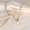 A-Z Alphabet Pendant Necklace 26 Letters OT Clasp Necklace Collar Chain Jewelry Gifts, Style: A
