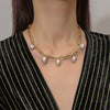 N2211-13 5 Pearls Ladies Temperament Necklace Collarbone Chain
