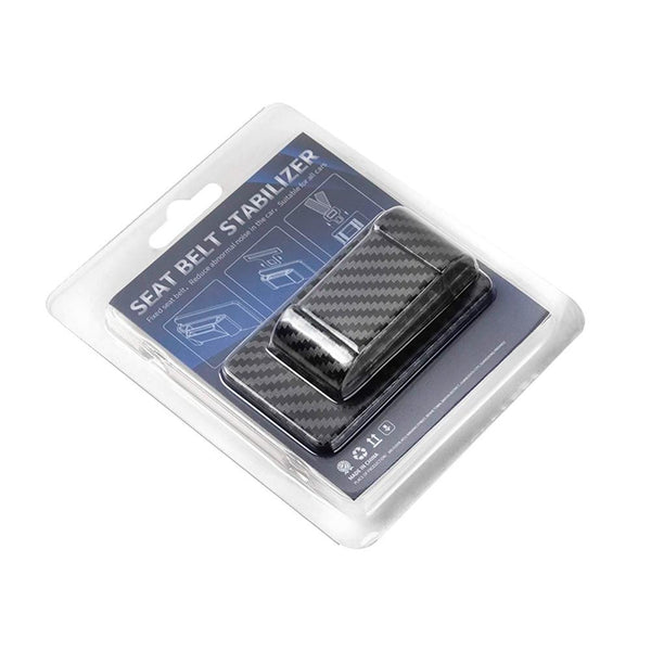 Car Seat Belt Holder Anti-collision Elastic Buckle Limiter(Matt Black)