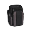 Multifunctional Casual Crossbody Mobile Phone Storage Waist Bag(Dark Grey + Black)