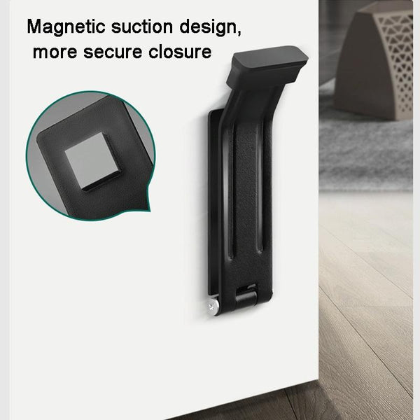 Magnetic Door Stopper Pedal Opening And Closing Door Catch For Bottom of Door(Black)