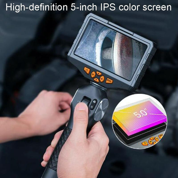 Teslong TD500 HD 5 Inch Large Screen 360 Degree Dual Steering Borescope Industrial Components Overhaul