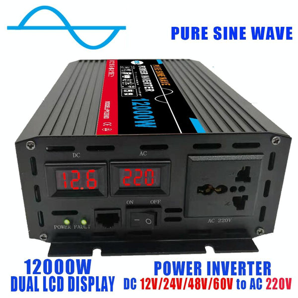 12000W (Actual 2000W) 60V to 220V High Power Car Sine Wave Inverter Power Converter