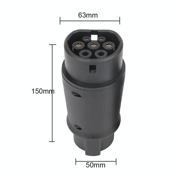 SAE J1772 New Energy Vehicle Charging Gun Type 1 to Type 2 Adapter