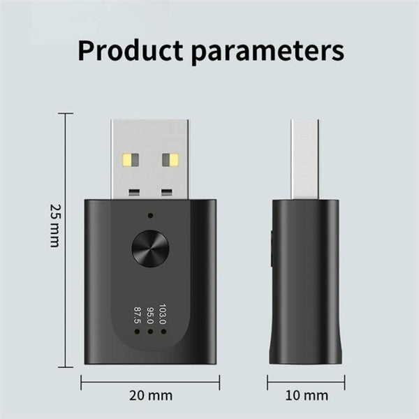 M08 USB Bluetooth 5.3 Adapter Hands-Free Call Car Wireless Audio Receiver
