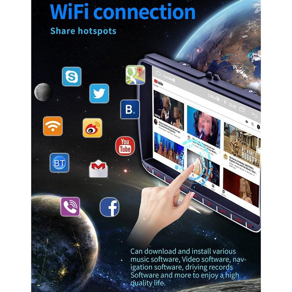 9093 Car HD 9 inch Radio Receiver MP5 Player for Volkswagen, Support FM & Bluetooth & TF Card & GPS & WiFi 1GB+16GB