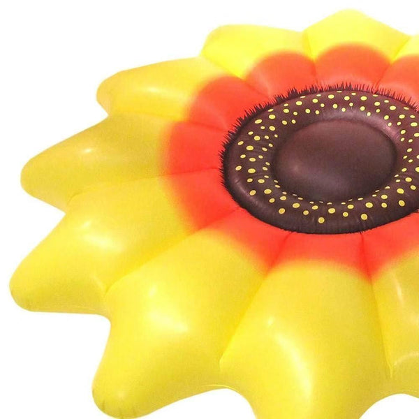 PVC Inflatable Water Sunflower Floating Row Floating Bed, Specification: 180 x 20cm(Yellow)