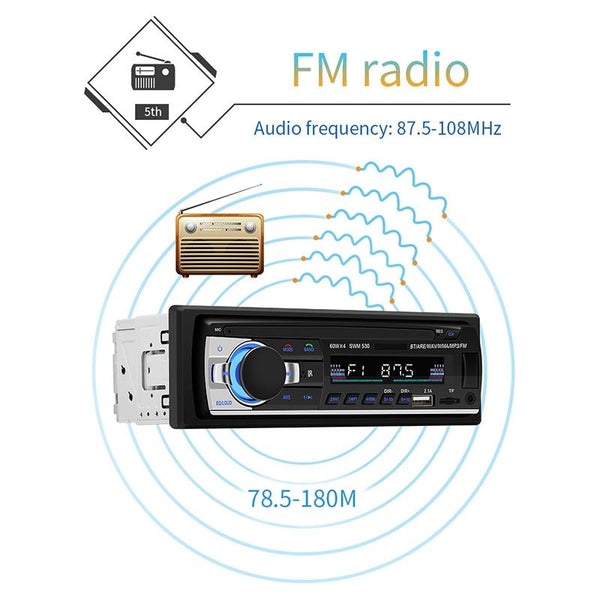 SWM-530 12V Universal Car Dual USB Charger Radio Receiver MP3 Player, Support FM & Bluetooth with Remote Control