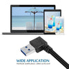 USB 3.0 Right Angle 90 Degree Extension Cable Male to Female Adapter Cord, Length: 18cm