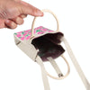 Floral Knitted Mini Crossbody Phone Bag(Pink)