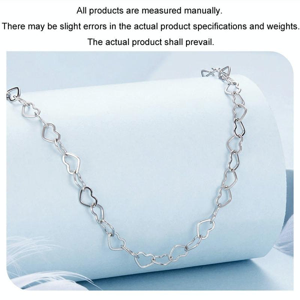 S925 Sterling Silver Love Arrangement Chain Necklace(BSA005)