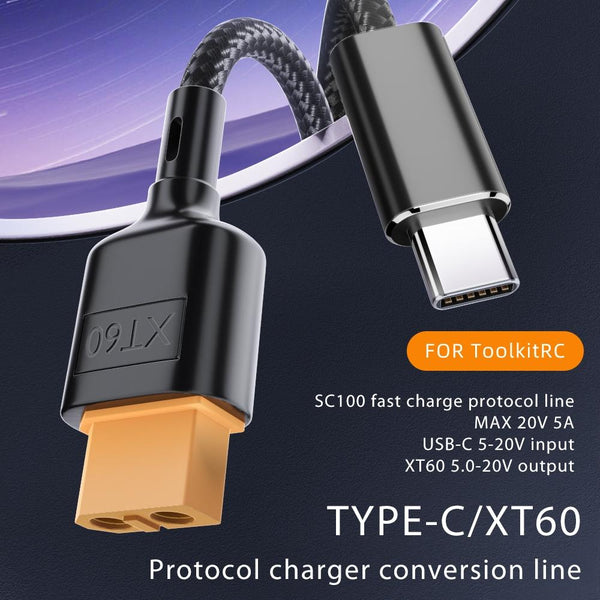 USB-C / Type-C to XT60 Data Cable, Length: 50cm