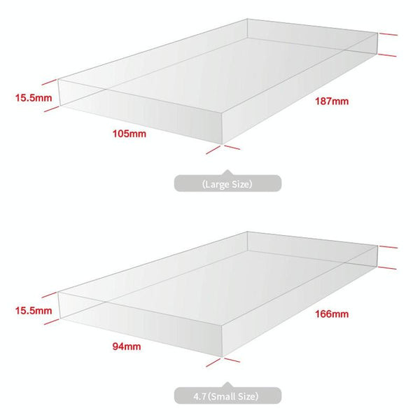 50 PCS  No Printing Full Transparent PVC Phone Case Packaging Box,Size: Large 5.8-6.7 Inch
