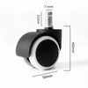 2 Inch 11 x 22mm Plunger Swivel Casters Chair Replacement Wheels(White)