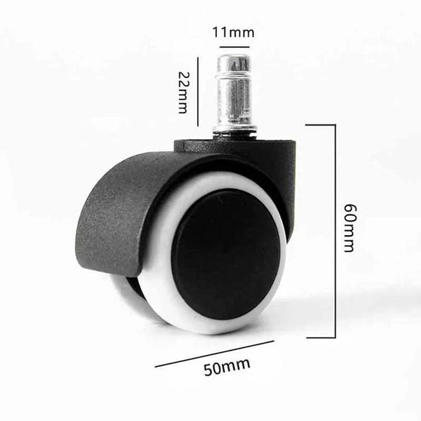 2 Inch 11 x 22mm Plunger Swivel Casters Chair Replacement Wheels(White)