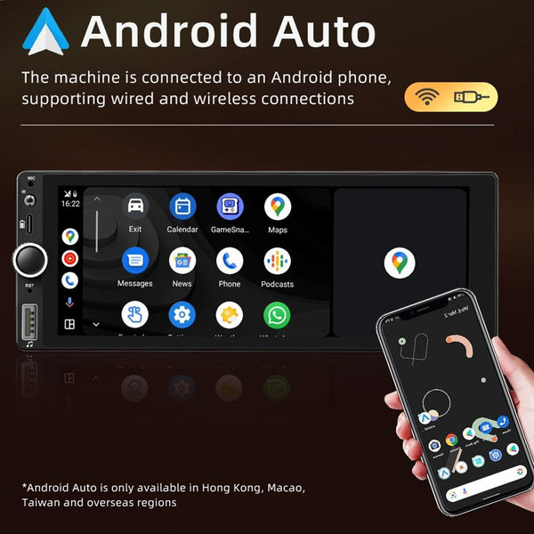 Car Universal Radio Wireless Bluetooth Hands-Free Android Navigation, Memory: 2+32G