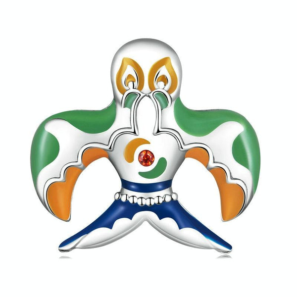 SCC2439 Sterling Silver S925 Color Drop Oil Kite Zircon Bracelet Beads