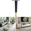 LH-ZT-0001 Cone Round Tube Furniture Support Legs, Style: Straight Cone Height 35cm(Black Gold)